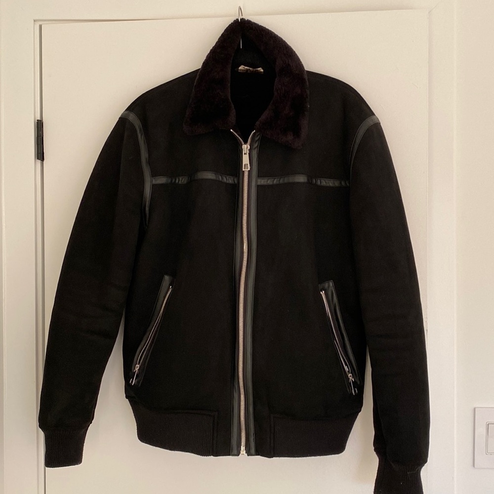 Zara Suede zip up moto jacket